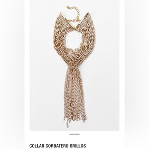 Zara necklace rhinestone Gold